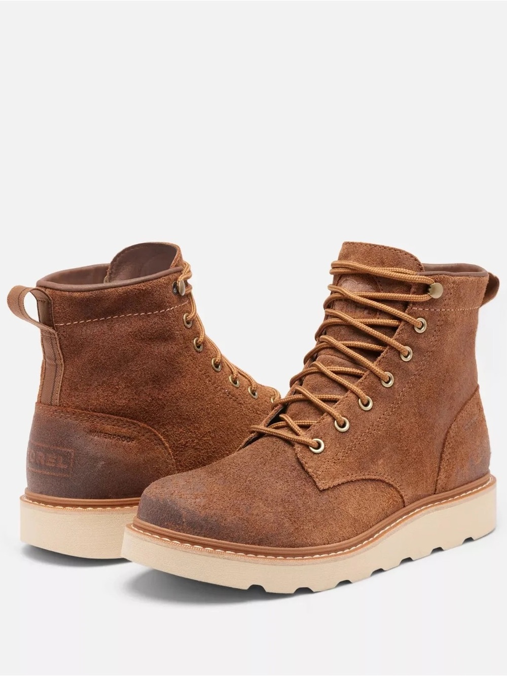 SOREL Men's Brown Suede Lace-Up Boots